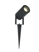 Buitenlamp prikspot, GU10 fitting, Aluminium, IP65, Zwart