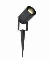 Buitenlamp prikspot, GU10 fitting, Aluminium, IP65, Donkergrijs