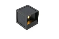 Moderne wandlamp Solar, 2x5W, CCT, Aluminium, IP65, Zwart