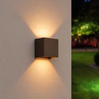 Moderne wandlamp corten, 4W, CCT, Aluminium, IP54