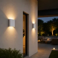 Moderne wandlamp wit, 2x5W, CCT, Aluminium, IP65
