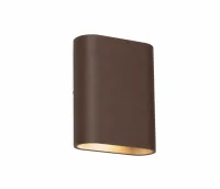 Moderne wandlamp corten, 2x5W, CCT, Aluminium, IP65