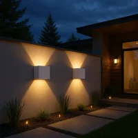 Moderne wandlamp wit, 7W, CCT, Aluminium, IP65