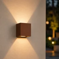 Moderne wandlamp corten, 7W, CCT, Aluminium, IP65