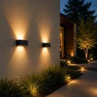Moderne wandlamp zwart, 4x3W, CCT, Aluminium, IP65