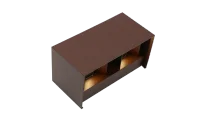 Moderne wandlamp corten, 4x3W, CCT, Aluminium, IP65