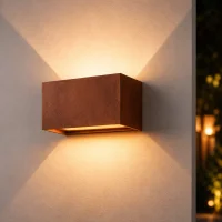 Moderne wandlamp corten, 4x3W, CCT, Aluminium, IP65