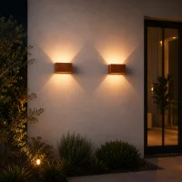 Moderne wandlamp corten, 4x3W, CCT, Aluminium, IP65