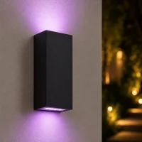 Wandlamp smart zwart, 10W, RGBCW, Aluminium, IP65