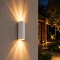 Moderne wandlamp wit, 10W, CCT, Aluminium, IP65