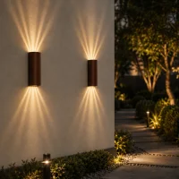 Moderne wandlamp corten, 10W, CCT, Aluminium, IP65
