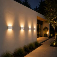 Moderne wandlamp wit, 2x5W, CCT, Aluminium, IP65