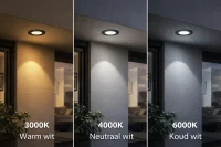 LED Slim Paneel, 4W, 3CCT, Rond, IP20, Zwart