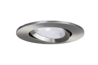 LED Inbouwspot, Rond, 5W/8W, 4CCT, 2700K/3000K/4000K/6500K, IP54 front, Dimbaar, Satijn nikkel