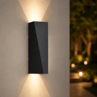 LED Wandverlichting, 3000K, IP65, Zwart