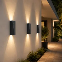 LED Wandverlichting, 3000K, IP65, Zwart
