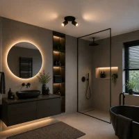 Badkamer Spot NOVA2, 2-Lichts, IP44, Zwart