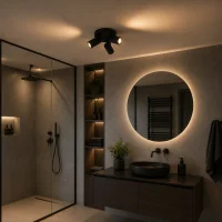 Badkamer Spot NOVA3, 3-Lichts, IP44, Zwart