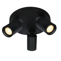 Plafondspot NOVA3 R, 3-Lichts, IP20, Zwart