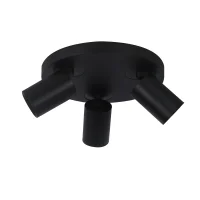 Plafondspot NOVA3 R, 3-Lichts, IP20, Zwart