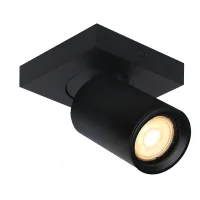 Plafondspot NOVAS, Vierkant, GU10, IP20, Zwart