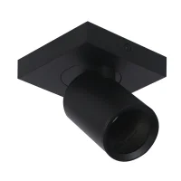 Plafondspot NOVAS, Vierkant, GU10, IP20, Zwart