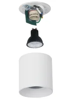 Plafondspot FACE GRID, Rond, GU10, IP20, Wit