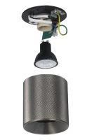Plafondspot FACE GRID, Rond, GU10, IP20, Antiek Brons