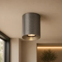 Plafondspot FACE GRID, Rond, GU10, IP20, Antiek Brons