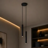 Hanglamp HOLA 2, Zwart, 2-Lichts, Ø170 mm, IP20