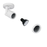 Plafondspot SOLO, Rond, Kantelbaar, GU10, IP20, Wit