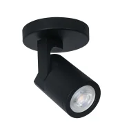 Plafondspot SOLO, Rond, Kantelbaar, GU10, IP20, Zwart