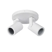 Plafondspot SOLO2, Rond, 2-Lichts, Kantelbaar, GU10, IP20, Wit