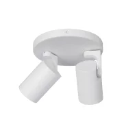 Plafondspot SOLO2, Rond, 2-Lichts, Kantelbaar, GU10, IP20, Wit