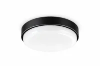 LED Plafondlamp, 14W, 1200 lumen, Ø19 cm, CCT 3000K-4000K-6500K, IP54, Zwart