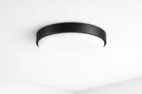 LED Plafondlamp, 14W, 1200 lumen, Ø19 cm, CCT 3000K-4000K-6500K, IP54, Zwart