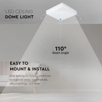 LED Plafondlicht, 15W, Samsung Chip, 3000K, Vierkant