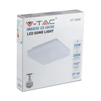 LED Plafondlamp, 25W, 3000K, Vierkant