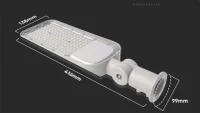 LED Straatlamp, Fotocel Sensor, 30W, Samsung Chip, Adapter, 4000K