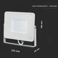 LED Breedstraler, 50W, 3000K Warm Wit, 4000lm, IP65, Wit