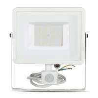 LED Breedstraler, 50W, SMD, PIR Sensor, Samsung LED Chip, 6400K, Witte Behuizing
