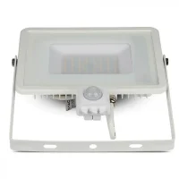 LED Breedstraler, 50W, SMD, PIR Sensor, Samsung LED Chip, 6400K, Witte Behuizing