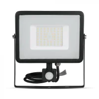 LED Breedstraler, 50W, SMD, PIR Sensor, Samsung LED Chip, 6400K, Zwarte Behuizing