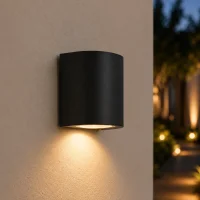 LED Wandlamp Buiten, GU10, Zwart, IP44
