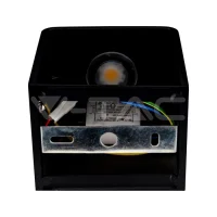 LED Wandlamp, 5W, Vierkant, Zwart, 3000K Warm Wit