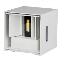 LED Up-Down Wandlamp, 6W, Vierkant, Wit, 4000K Neutraal Wit