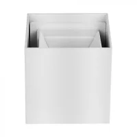 LED Up-Down Wandlamp, 6W, Vierkant, Wit, 4000K Neutraal Wit