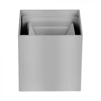 LED Up-Down Wandlamp, 6W, Vierkant, Grijs, 4000K Neutraal Wit