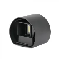 LED Up-Down Wandlamp, 6W, Rond, Zwart, 4000K Neutraal Wit