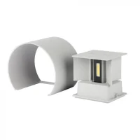 LED Up-Down Wandlamp, 6W, Rond, Grijs, 4000K Neutraal Wit